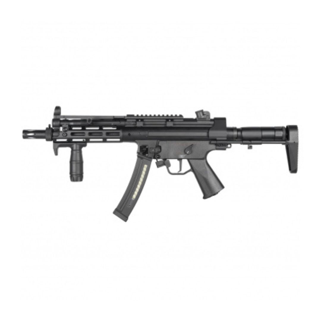 Страйкбольный пистолет-пулемёт CYMA MP-5, AEG, металл, пластик, выдвижной приклад - Platinum CM041G